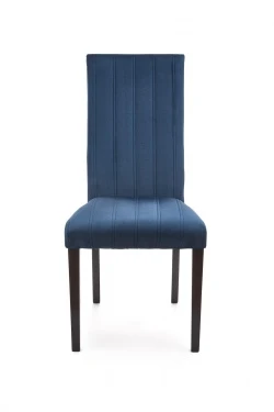 Design Plus Studio Kuchni & Salon Meblowy | DIEGO 2 krzesło czarny / tap. velvet pikowany Pasy - MONOLITH 77 (granatowy) (1p2szt) | 2010001178415