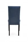 Design Plus Studio Kuchni & Salon Meblowy | DIEGO 2 krzesło czarny / tap. velvet pikowany Pasy - MONOLITH 77 (granatowy) (1p2szt) | 2010001178415