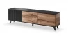 Design Plus Studio Kuchni & Salon Meblowy | RANDOM RTV-2 stolik RTV 180 cm dąb wotan/czarny (2p1szt) | 2010001191179