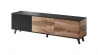 Design Plus Studio Kuchni & Salon Meblowy | RANDOM RTV-2 stolik RTV 180 cm dąb wotan/czarny (2p1szt) | 2010001191179