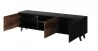 Design Plus Studio Kuchni & Salon Meblowy | RANDOM RTV-2 stolik RTV 180 cm dąb wotan/czarny (2p1szt) | 2010001191179