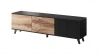 Design Plus Studio Kuchni & Salon Meblowy | RANDOM RTV-2 stolik RTV 180 cm dąb wotan/czarny (2p1szt) | 2010001191179