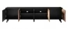 Design Plus Studio Kuchni & Salon Meblowy | RANDOM RTV-3 stolik RTV 200 cm dąb wotan/czarny (2p1szt) | 2010001194415