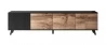 Design Plus Studio Kuchni & Salon Meblowy | RANDOM RTV-3 stolik RTV 200 cm dąb wotan/czarny (2p1szt) | 2010001194415