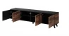 Design Plus Studio Kuchni & Salon Meblowy | RANDOM RTV-3 stolik RTV 200 cm dąb wotan/czarny (2p1szt) | 2010001194415