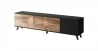 Design Plus Studio Kuchni & Salon Meblowy | RANDOM RTV-3 stolik RTV 200 cm dąb wotan/czarny (2p1szt) | 2010001194415
