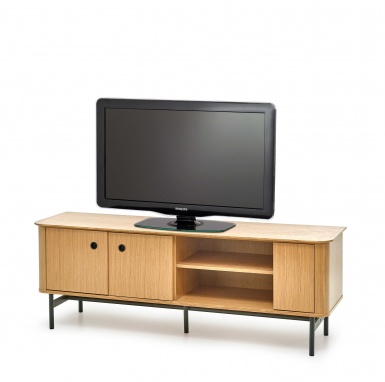 Design Plus Studio Kuchni & Salon Meblowy | SMART szafka RTV-1 dąb naturalny/czarny (2p1szt) | 2010001187738