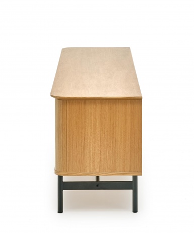 Design Plus Studio Kuchni & Salon Meblowy | SMART szafka RTV-1 dąb naturalny/czarny (2p1szt) | 2010001187738