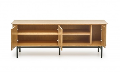 Design Plus Studio Kuchni & Salon Meblowy | SMART szafka RTV-1 dąb naturalny/czarny (2p1szt) | 2010001187738
