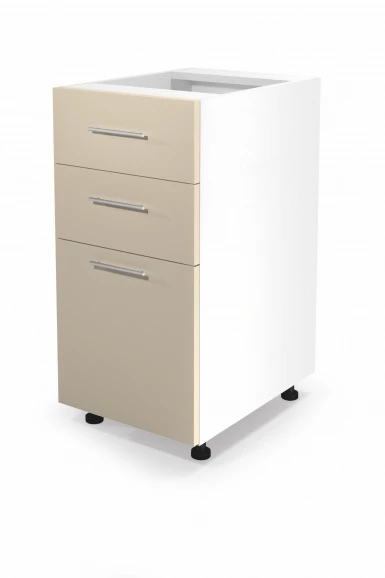 Design Plus Studio Kuchni & Salon Meblowy | VENTO D3S-40/82 szafka dolna z szufladami, mechanizm Hettich front: beżowy (1p1szt) | 2010001187554