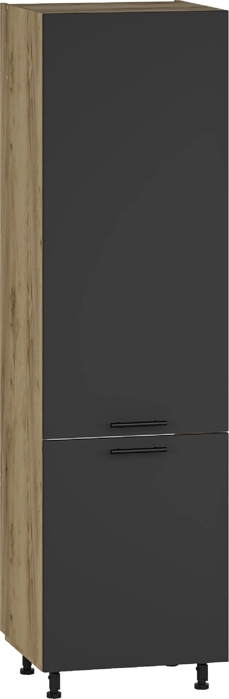 Design Plus Studio Kuchni & Salon Meblowy | VENTO DL-60/214 szafka dolna wysoka front: antracyt (2p1szt) szafka pod zabudowę lodówki | 2010001187936