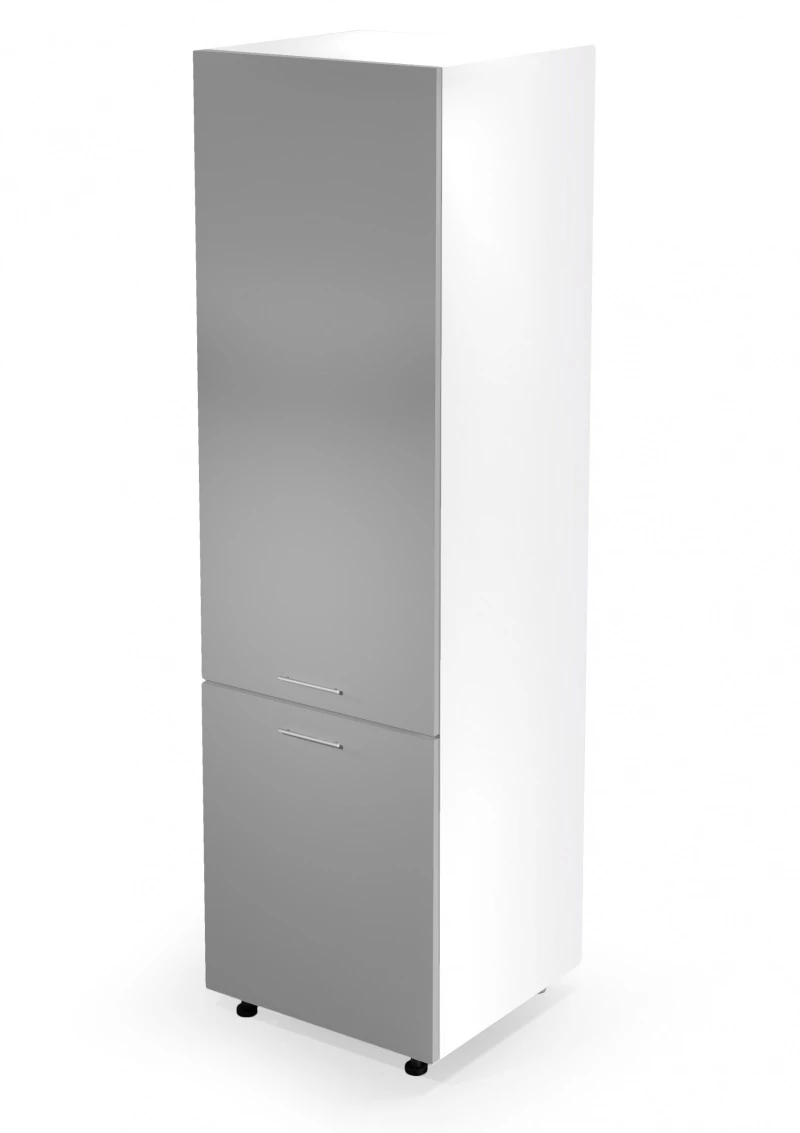 Design Plus Studio Kuchni & Salon Meblowy | VENTO DL-60/214 szafka dolna wysoka front: jasny popiel (2p1szt) szafka pod zabudowę lodówki | 2010001164791