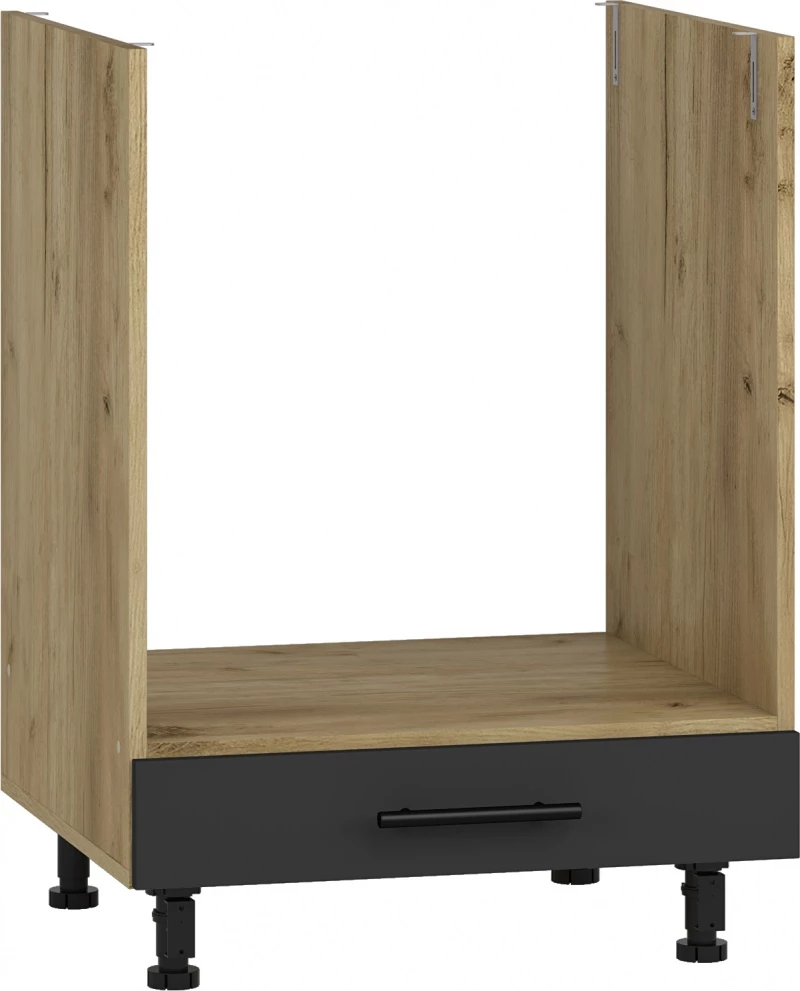Design Plus Studio Kuchni & Salon Meblowy | VENTO DP-60/82 szafka dolna pod zabudowę piekarnika front: antracyt (1p1szt) szuflada | 2010001187981
