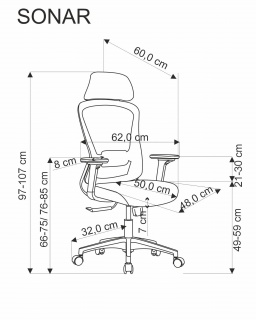 Design Plus Studio Kuchni & Salon Meblowy | SONAR fotel gabinetowy czarny | 2010001203728