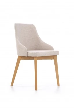 Design Plus Studio Kuchni & Salon Meblowy | TOLEDO krzesło dąb miodowy / tap. Inari 22 (jasny beż) (1p1szt) | 2010001160076