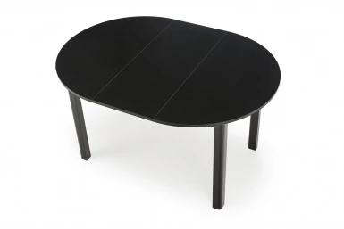 Design Plus Studio Kuchni & Salon Meblowy | RINGO stół kolor blat czarny, nogi - czarny (102-142x102x76 cm) (2p1szt) | 2010001193968