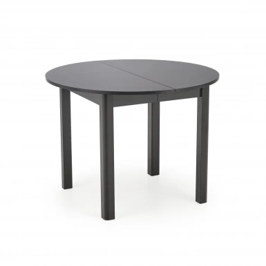 Design Plus Studio Kuchni & Salon Meblowy | RINGO stół kolor blat czarny, nogi - czarny (102-142x102x76 cm) (2p1szt) | 2010001193968