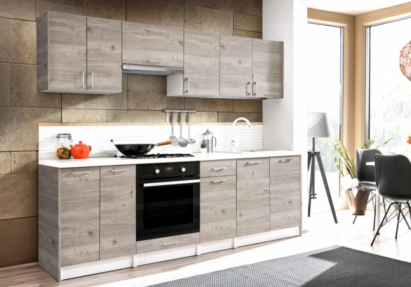 Design Plus Studio Kuchni & Salon Meblowy | Kuchnia ecoModel - Zestaw 2,4 m Dąb Nelson/ Dąb Nelson | Design Plus Studio Kuchni & Salon Meblowy | Kuchnia ecoModel - Zestaw 2,4 m Dąb Nelson/ Dąb Nelson |