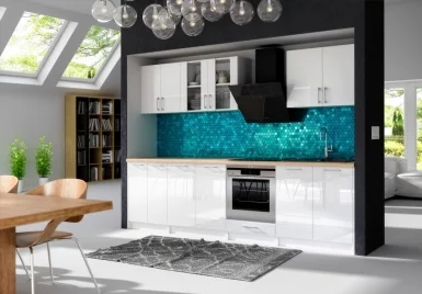 Design Plus Studio Kuchni & Salon Meblowy | Kuchnia ecoModel - Zestaw 2,8 m Biała Struktura/Biała Struktura | 