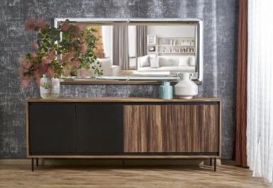 Design Plus Studio Kuchni & Salon Meblowy | ABISSO lustro ścienne, srebrny (1p1szt) | 5905248133860