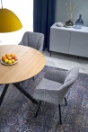 Design Plus Studio Kuchni & Salon Meblowy | ACORD stół rozkładany, naturalny / czarny (2p1szt) | 5905248136267