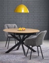 Design Plus Studio Kuchni & Salon Meblowy | ACORD stół rozkładany, naturalny / czarny (2p1szt) | 5905248136267