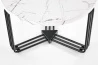 Design Plus Studio Kuchni & Salon Meblowy | ANTICA M ława blat - biały marmur, stelaż - czarny (2p1szt) | 2010001182474