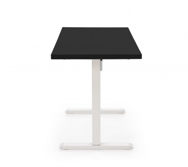 Design Plus Studio Kuchni & Salon Meblowy | B54 biurko z funkcją regulacji wysokości, blat - czarny, stelaż - biały (2p1szt) | 5905248137516
