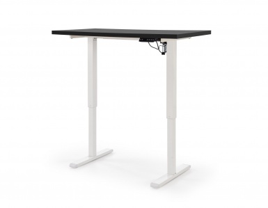 Design Plus Studio Kuchni & Salon Meblowy | B54 biurko z funkcją regulacji wysokości, blat - czarny, stelaż - biały (2p1szt) | 5905248137516