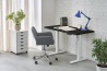Design Plus Studio Kuchni & Salon Meblowy | B54 biurko z funkcją regulacji wysokości, blat - czarny, stelaż - biały (2p1szt) | 5905248137516