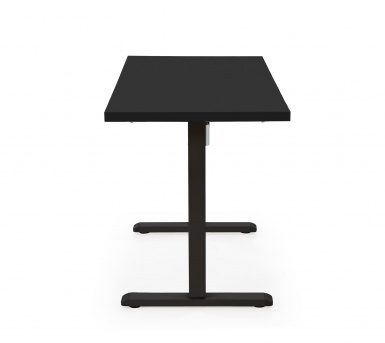 Design Plus Studio Kuchni & Salon Meblowy | B54 biurko z funkcją regulacji wysokości, blat - czarny, stelaż - czarny (2p1szt) | 5905248137523