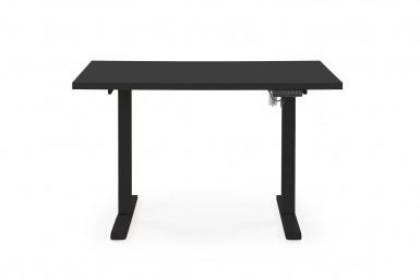 Design Plus Studio Kuchni & Salon Meblowy | B54 biurko z funkcją regulacji wysokości, blat - czarny, stelaż - czarny (2p1szt) | 5905248137523