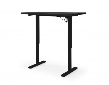 Design Plus Studio Kuchni & Salon Meblowy | B54 biurko z funkcją regulacji wysokości, blat - czarny, stelaż - czarny (2p1szt) | 5905248137523