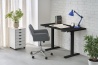 Design Plus Studio Kuchni & Salon Meblowy | B54 biurko z funkcją regulacji wysokości, blat - czarny, stelaż - czarny (2p1szt) | 5905248137523
