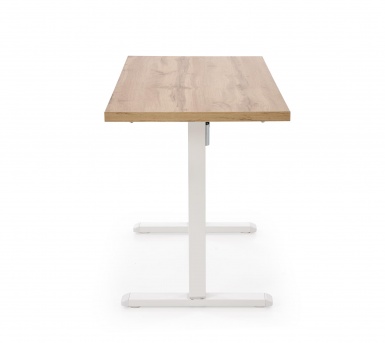 Design Plus Studio Kuchni & Salon Meblowy | B54 biurko z funkcją regulacji wysokości, blat - dąb artisan, stelaż - biały (2p1szt) | 5905248137530
