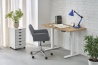 Design Plus Studio Kuchni & Salon Meblowy | B54 biurko z funkcją regulacji wysokości, blat - dąb artisan, stelaż - biały (2p1szt) | 5905248137530