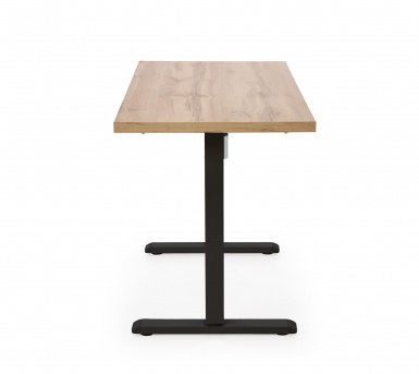 Design Plus Studio Kuchni & Salon Meblowy | B54 biurko z funkcją regulacji wysokości, blat - dąb artisan, stelaż - czarny (2p1szt) | 5905248137547