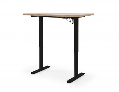 Design Plus Studio Kuchni & Salon Meblowy | B54 biurko z funkcją regulacji wysokości, blat - dąb artisan, stelaż - czarny (2p1szt) | 5905248137547