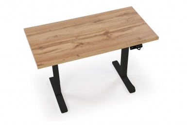 Design Plus Studio Kuchni & Salon Meblowy | B54 biurko z funkcją regulacji wysokości, blat - dąb artisan, stelaż - czarny (2p1szt) | 5905248137547