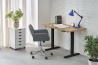 Design Plus Studio Kuchni & Salon Meblowy | B54 biurko z funkcją regulacji wysokości, blat - dąb artisan, stelaż - czarny (2p1szt) | 5905248137547