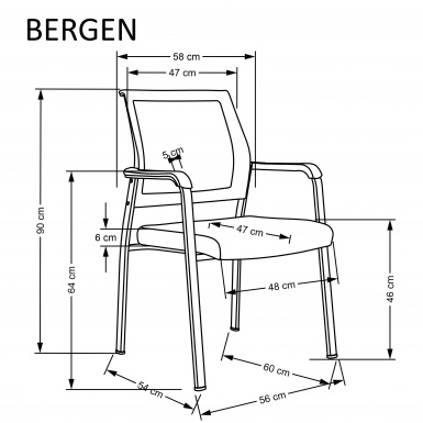 Design Plus Studio Kuchni & Salon Meblowy | BERGEN fotel czarny (1p4szt) | 2010001194897