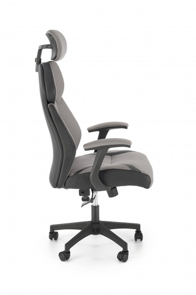 Design Plus Studio Kuchni & Salon Meblowy | CHRONO fotel gabinetowy popielato-czarny | 2010001195214