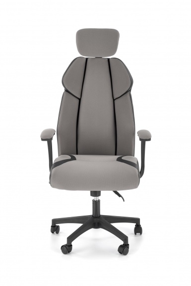 Design Plus Studio Kuchni & Salon Meblowy | CHRONO fotel gabinetowy popielato-czarny | 2010001195214