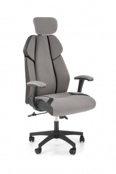 Design Plus Studio Kuchni & Salon Meblowy | CHRONO fotel gabinetowy popielato-czarny | 2010001195214