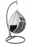 Design Plus Studio Kuchni & Salon Meblowy | EGGY fotel ogrodowy popielaty / czarny (3p1szt) | 2010001180869