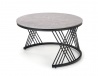 Design Plus Studio Kuchni & Salon Meblowy | FLAMINGO zestaw 2 ław, popielaty marmur/ czarny (2p1szt) | 2010001188667