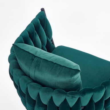 Design Plus Studio Kuchni & Salon Meblowy | AVATAR 2 fotel wypoczynkowy ciemny zielony/ czarny (1p2szt) | 2010001189701