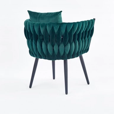 Design Plus Studio Kuchni & Salon Meblowy | AVATAR 2 fotel wypoczynkowy ciemny zielony/ czarny (1p2szt) | 2010001189701