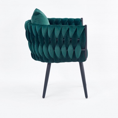 Design Plus Studio Kuchni & Salon Meblowy | AVATAR 2 fotel wypoczynkowy ciemny zielony/ czarny (1p2szt) | 2010001189701