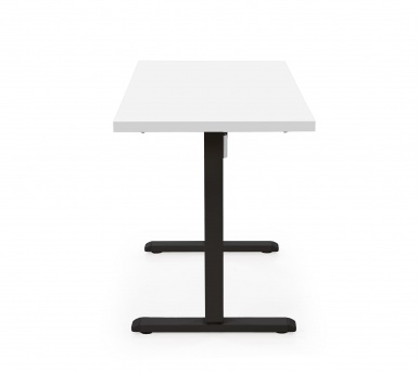 Design Plus Studio Kuchni & Salon Meblowy | B54 biurko z funkcją regulacji wysokości, blat - biały, stelaż - czarny (2p1szt) | 5905248137509